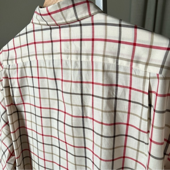 Daniel Cremieux Men’s Cream/red/gray Long Sleeve Plaid Button Up Size L - Picture 9 of 14